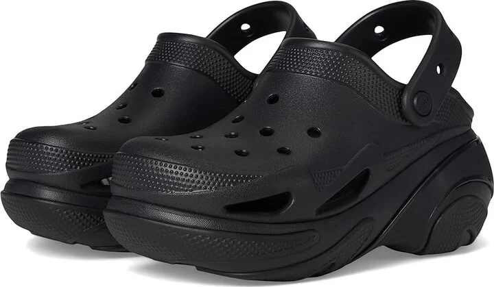 Crocs Bubble Crush Clogs Slippers Triple Black : Men's 6 - Women's 8 Medium, Synthetic
