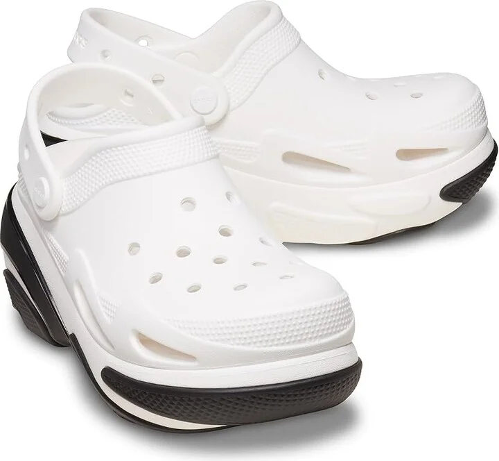 Crocs Bubble Crush Clogs Slippers White : Men's 3 - Women's 5 Medium, Synthetic