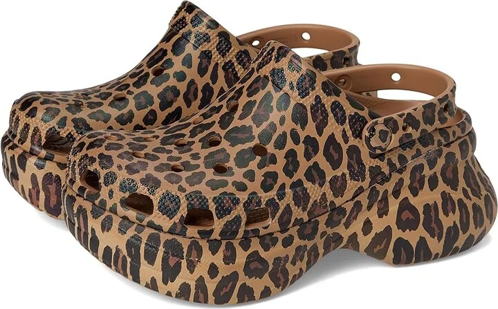 Crocs Classic Bae Clogs Women's Clog Shoes Sepia/Leopard : 7 M, Synthetic