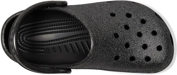 Crocs Classic Clog - Glitter Clog Shoes Black Glitter : Men's 10 - Women's 12 Medium, Synthetic - Image 2