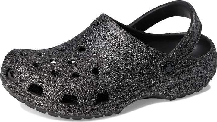 Crocs Classic Clog - Glitter Clog Shoes Black Glitter : Men's 10 - Women's 12 Medium, Synthetic - Image 5