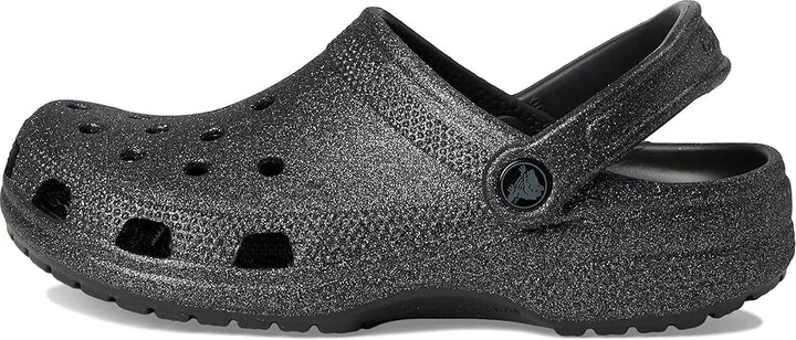 Crocs Classic Clog - Glitter Clog Shoes Black Glitter : Men's 10 - Women's 12 Medium, Synthetic - Image 6