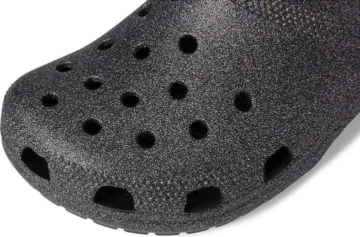 Crocs Classic Clog - Glitter Clog Shoes Black Glitter : Men's 10 - Women's 12 Medium, Synthetic - Image 7