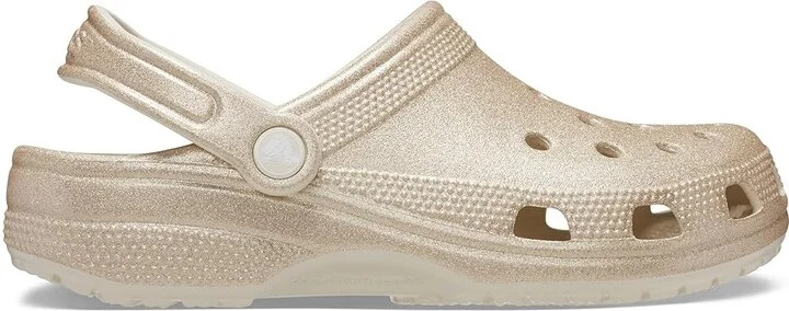Crocs Classic Clog - Glitter Clog Shoes Champagne Glitter : Men's 2 - Women's 4 Medium, Synthetic - Image 6