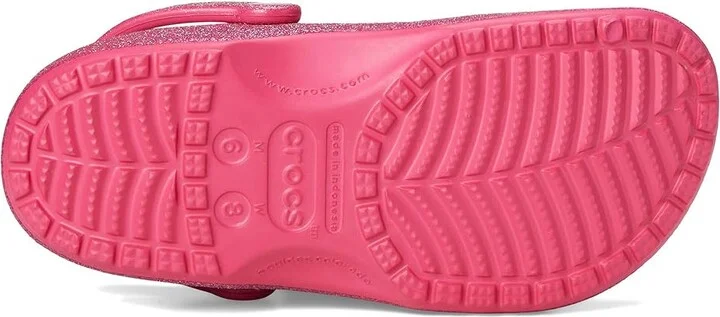 Crocs Classic Clog - Glitter Clog Shoes Dragon Fruit : Men's 2 - Women's 4 Medium, Synthetic - Image 3