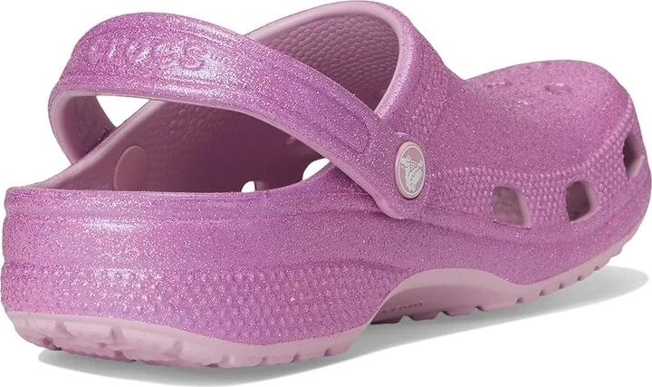 Crocs Classic Clog - Glitter Clog Shoes Hydrangea : Men's 5 - Women's 7 Medium, Synthetic - Image 4