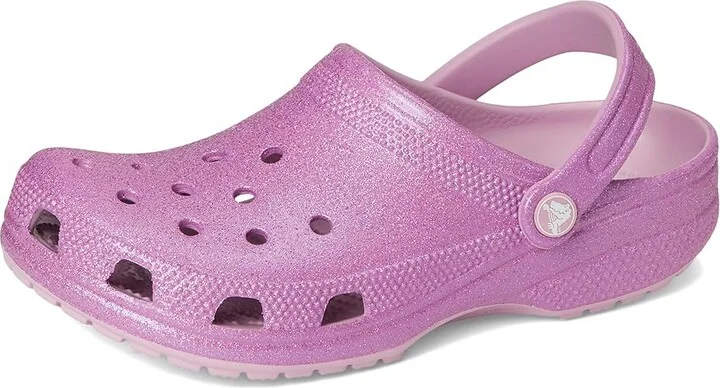 Crocs Classic Clog - Glitter Clog Shoes Hydrangea : Men's 5 - Women's 7 Medium, Synthetic - Image 5