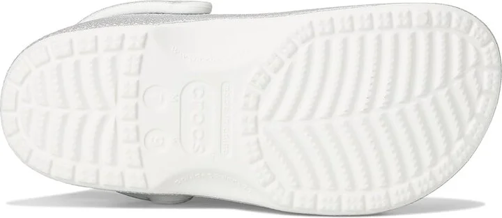 Crocs Classic Clog - Glitter Clog Shoes Iridescent White : Men's 6 - Women's 8 Medium, Synthetic - Image 3