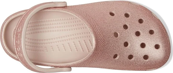 Crocs Classic Clog - Glitter Clog Shoes Quartz Glitter : Men's 2 - Women's 4 Medium, Synthetic - Image 2