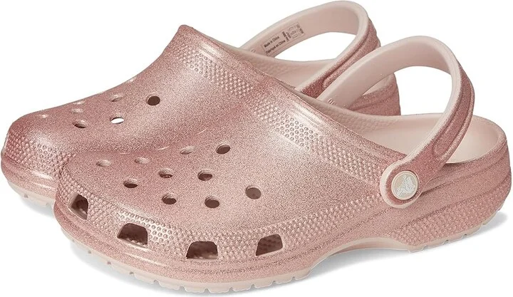 Crocs Classic Clog - Glitter Clog Shoes Quartz Glitter : Men's 2 - Women's 4 Medium, Synthetic