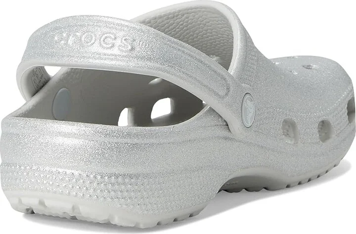 Crocs Classic Clog - Glitter Clog Shoes Silver Glitter : Men's 2 - Women's 4 Medium, Synthetic - Image 4