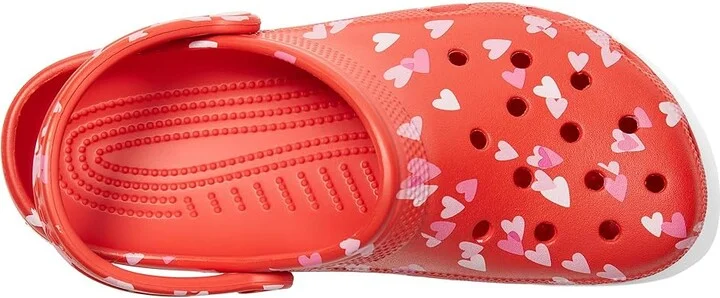 Crocs Classic Clog - Seasonal Graphic Clog Shoes Cherry Red/Hearts & Butterflies : Men's 4 - Women's 6 Medium - Image 2
