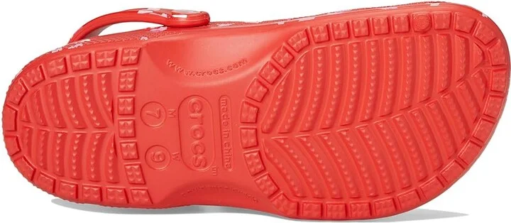 Crocs Classic Clog - Seasonal Graphic Clog Shoes Cherry Red/Hearts & Butterflies : Men's 4 - Women's 6 Medium - Image 3