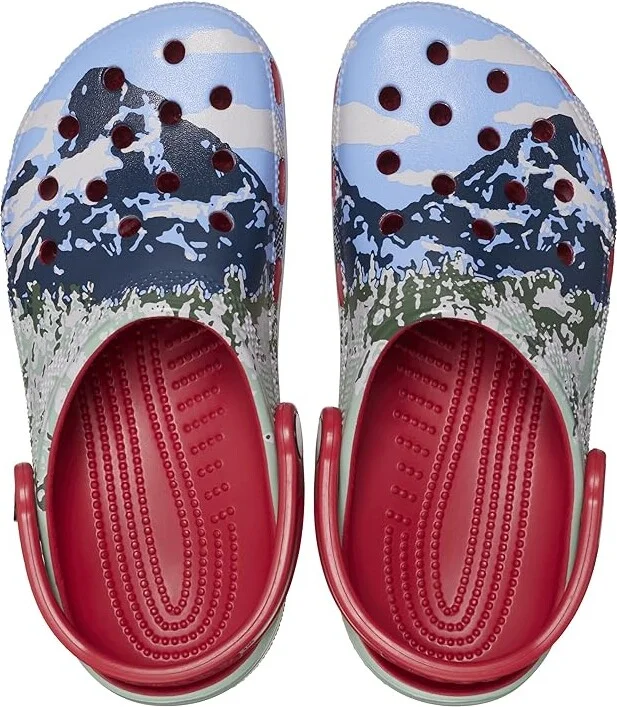 Crocs Classic Clog - Seasonal Graphic Clog Shoes Multi/Summit : Men's 2 - Women's 4 Medium, Synthetic - Image 2