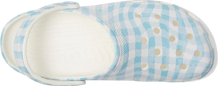 Crocs Classic Clog - Seasonal Graphic Clog Shoes White/Blue 1 : Men's 4 - Women's 6 Medium, EVA - Image 2
