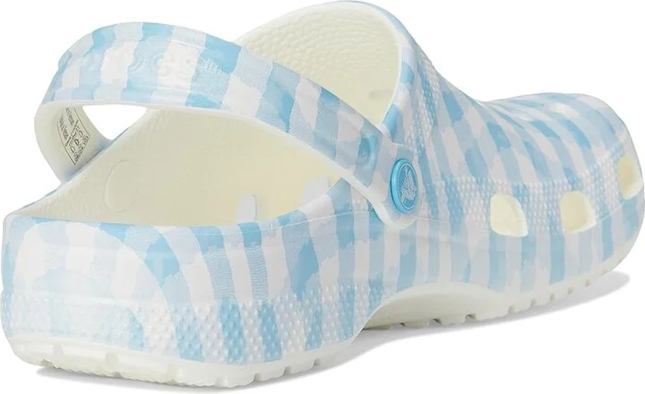 Crocs Classic Clog - Seasonal Graphic Clog Shoes White/Blue 1 : Men's 4 - Women's 6 Medium, EVA - Image 4