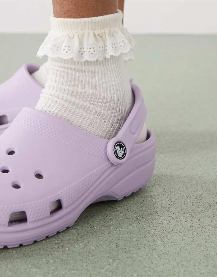 Crocs classic clogs in lavender - Image 2