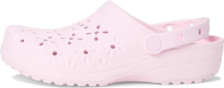 Crocs Classic Clogs with Floral Cut Out Design Slippers Pink Milk : Men's 4 - Women's 6 Medium, Rubber/Vinyl - Image 6