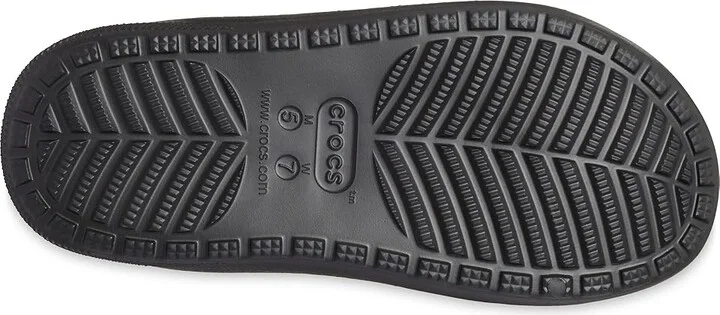 Crocs Classic Cozzzy Sandals Shoes Black/Black : Men's 2 - Women's 4 Medium, Textile - Image 3