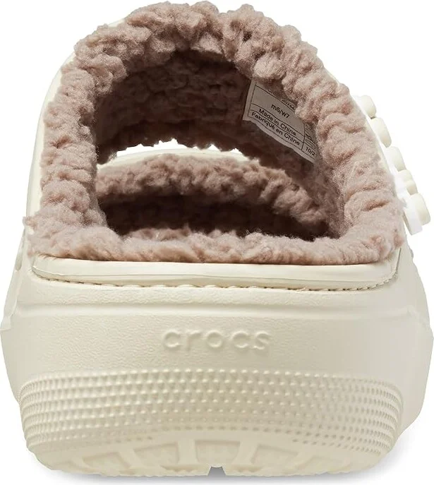 Crocs Classic Cozzzy Sandals Shoes Bone/Mushroom : Men's 10 - Women's 12 Medium, Textile - Image 4