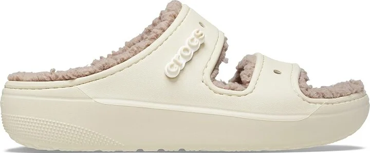 Crocs Classic Cozzzy Sandals Shoes Bone/Mushroom : Men's 10 - Women's 12 Medium, Textile - Image 6