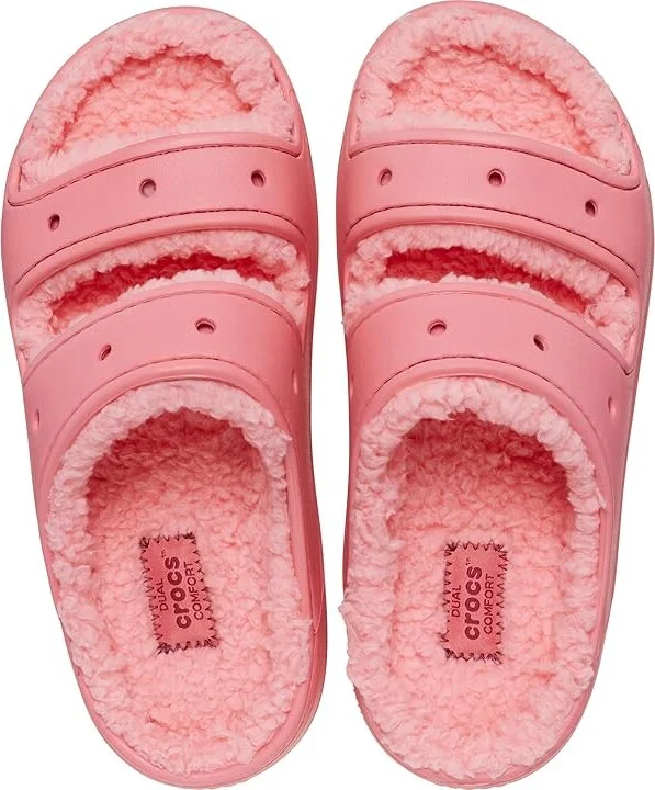Crocs Classic Cozzzy Sandals Shoes Hot Blush : Men's 4 - Women's 6 Medium, Textile - Image 2