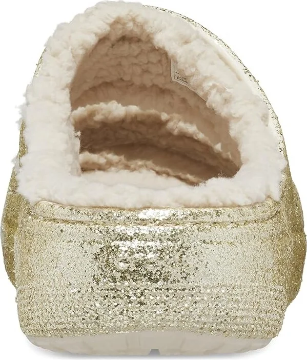Crocs Classic Cozzzy Sandals Shoes Stucco/Glitter : Men's 3 - Women's 5 Medium, Synthetic - Image 4