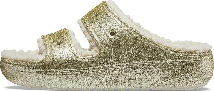 Crocs Classic Cozzzy Sandals Shoes Stucco/Glitter : Men's 3 - Women's 5 Medium, Synthetic - Image 6