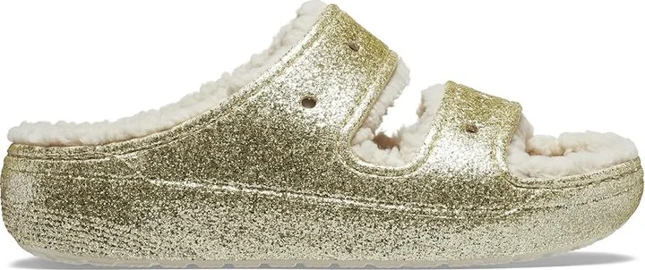 Crocs Classic Cozzzy Sandals Shoes Stucco/Glitter : Men's 3 - Women's 5 Medium, Synthetic - Image 7