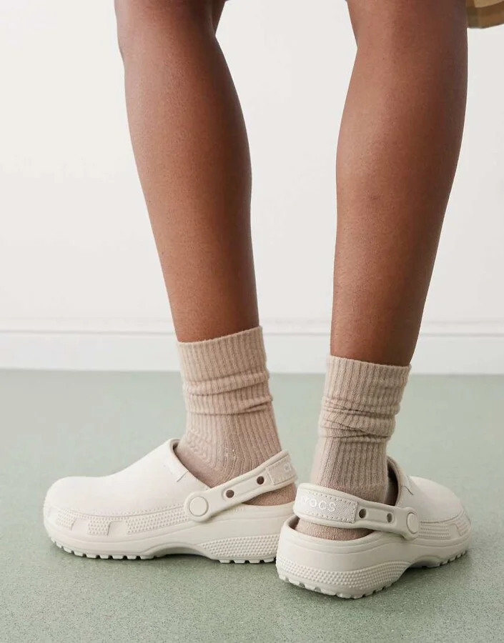 Crocs classic crafted clogs in stucco - Image 2