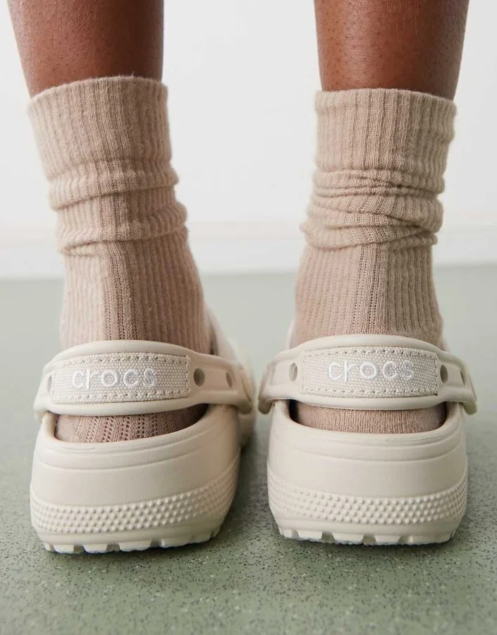 Crocs classic crafted clogs in stucco - Image 3