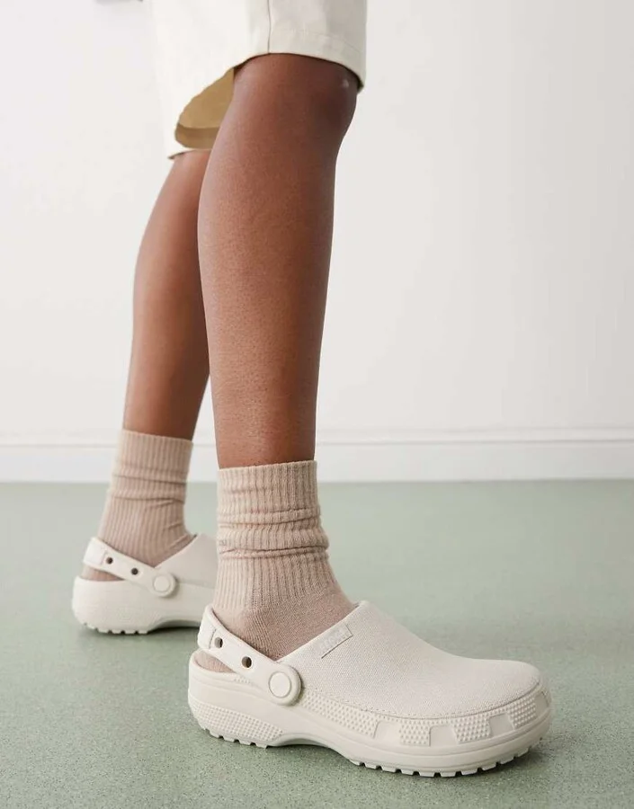 Crocs classic crafted clogs in stucco - Image 4
