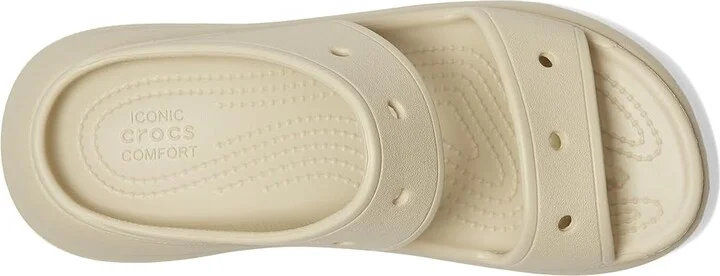 Crocs Classic Crush Sandal Shoes Bone : Men's 10 - Women's 12 Medium, Synthetic - Image 2