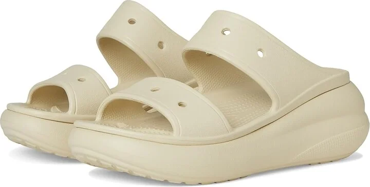 Crocs Classic Crush Sandal Shoes Bone : Men's 10 - Women's 12 Medium, Synthetic