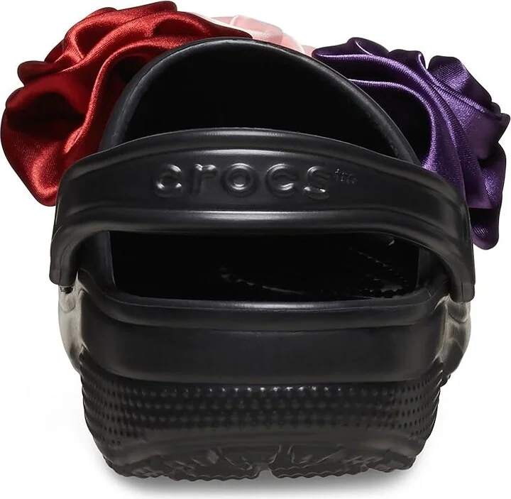 Crocs Classic Embellished Clog Slippers Black Rosette : Men's 3 - Women's 5 Medium, Rubber/Synthetic - Image 4
