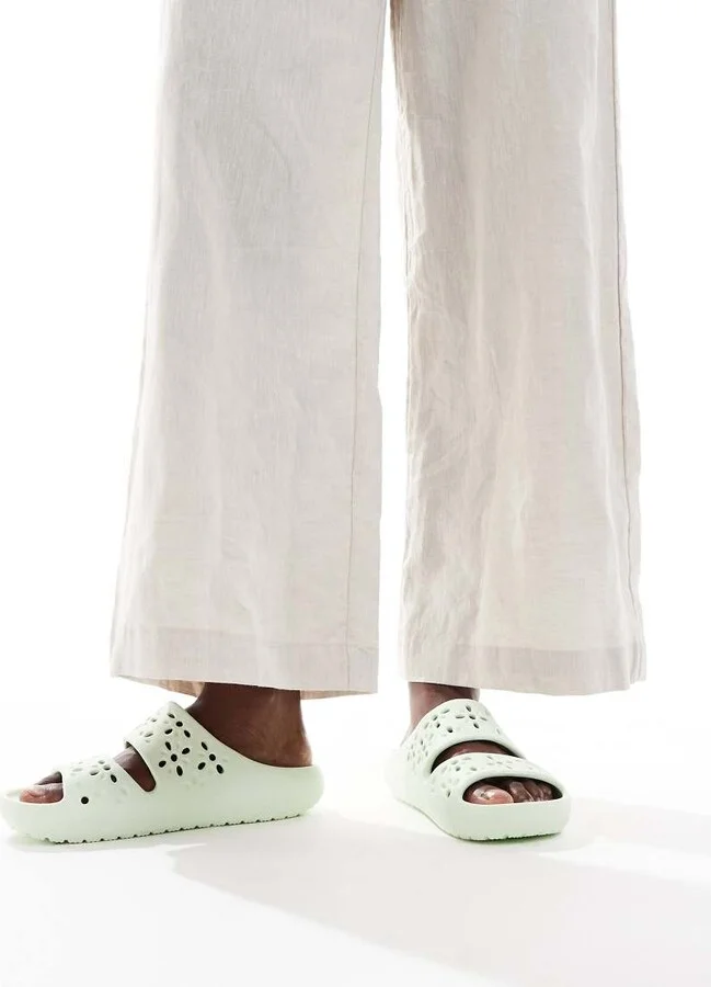 Crocs Classic floral cut out sandals in jade tint - Image 3