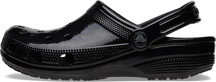 Crocs Classic High Shine Clog Shoes Black High Shine : Men's 2 - Women's 4 Medium, Synthetic - Image 5