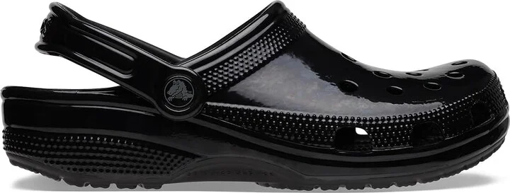 Crocs Classic High Shine Clog Shoes Black High Shine : Men's 2 - Women's 4 Medium, Synthetic - Image 6