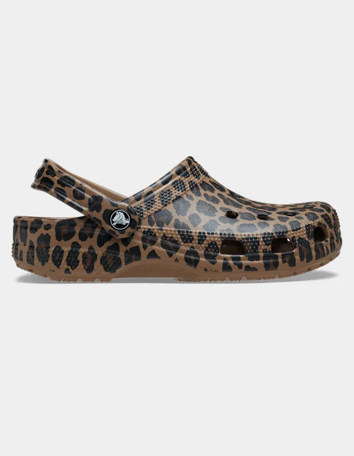 CROCS Classic Leopard Print Clogs