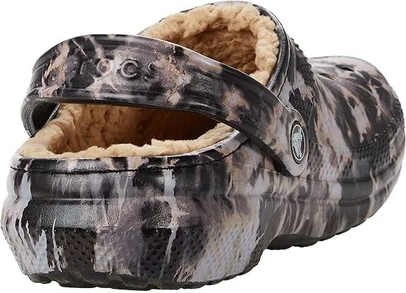 Crocs Classic Lined Tie-Dye Clog Shoes Black/Bleach Dye : Men's 4 - Women's 6 Medium - Image 4