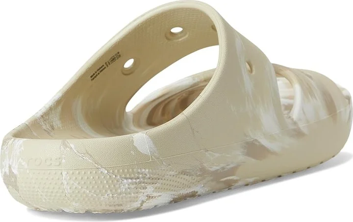Crocs Classic Marbled Sandals Wedge Shoes Bone/Multi : Men's 4 - Women's 6 Medium, Synthetic - Image 4