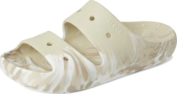 Crocs Classic Marbled Sandals Wedge Shoes Bone/Multi : Men's 4 - Women's 6 Medium, Synthetic - Image 5