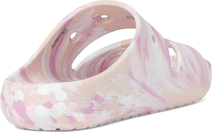 Crocs Classic Marbled Sandals Wedge Shoes Quartz/Multi : Men's 9 - Women's 11 Medium, Synthetic - Image 4