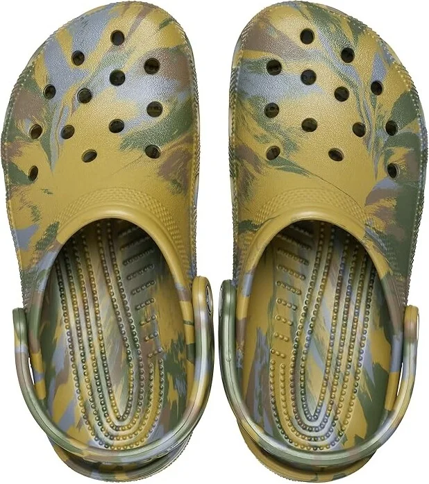 Crocs Classic Marbled Tie-Dye Clog Clog Shoes Aloe/Multi : Men's 3 - Women's 5 Medium, Synthetic - Image 2