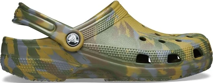 Crocs Classic Marbled Tie-Dye Clog Clog Shoes Aloe/Multi : Men's 3 - Women's 5 Medium, Synthetic - Image 5