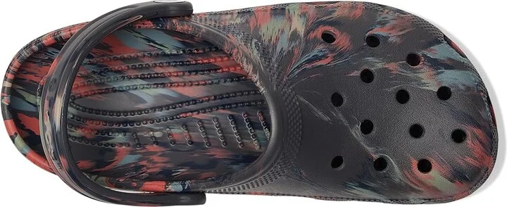 Crocs Classic Marbled Tie-Dye Clog Clog Shoes Black Sand/Multi : Men's 3 - Women's 5 Medium, Synthetic - Image 2