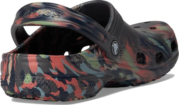 Crocs Classic Marbled Tie-Dye Clog Clog Shoes Black Sand/Multi : Men's 3 - Women's 5 Medium, Synthetic - Image 4