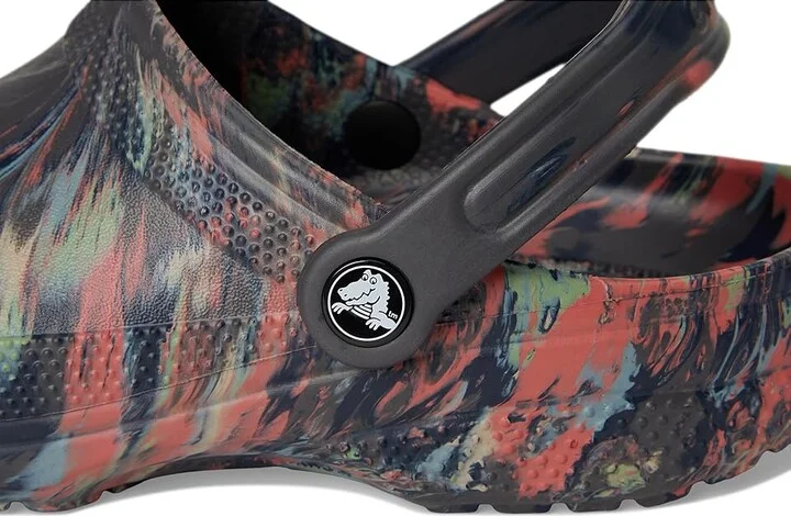Crocs Classic Marbled Tie-Dye Clog Clog Shoes Black Sand/Multi : Men's 3 - Women's 5 Medium, Synthetic - Image 7