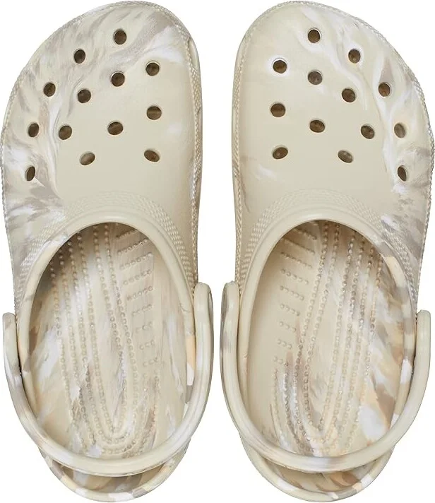Crocs Classic Marbled Tie-Dye Clog Clog Shoes Bone/Multi : Men's 13 - Women's 15 Medium, Synthetic - Image 2