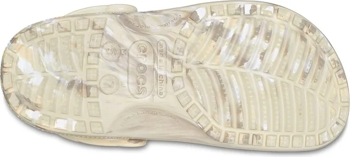 Crocs Classic Marbled Tie-Dye Clog Clog Shoes Bone/Multi : Men's 13 - Women's 15 Medium, Synthetic - Image 6